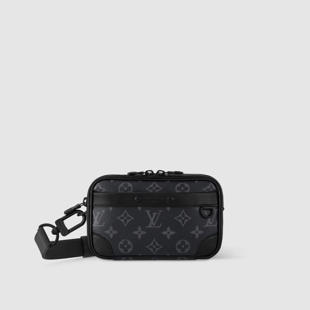 Túi Louis Vuitton Nano Alpha Monogram Wearable Wallet Monogram Eclipse Nam Đen